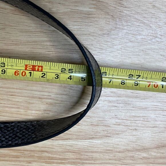 Nicole Miller, Snakeskin Print Gray Black Vegan Leather, Rosette Accents Womens - Picture 9 of 12